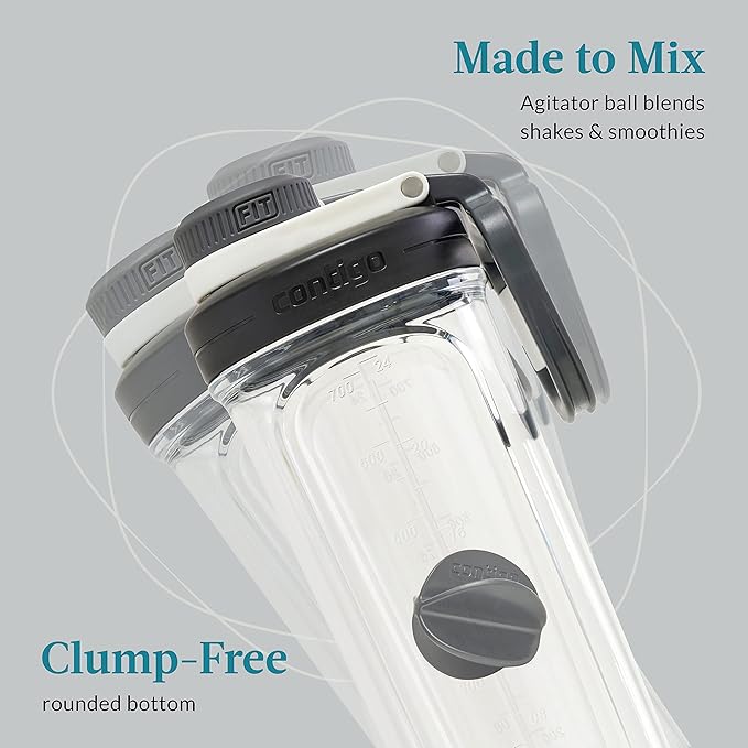 Contigo Shake & Go Fit 2.0 Tritan Water Bottle 28oz., Salt