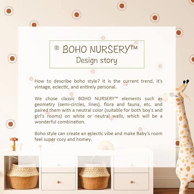 Wall Decals for Girls Bedroom Polka dot Wall Decals Vinyl Stickers Boho Girls Bedroom Floral Stickers Removable Wall Stickers Nursery Wall Decal