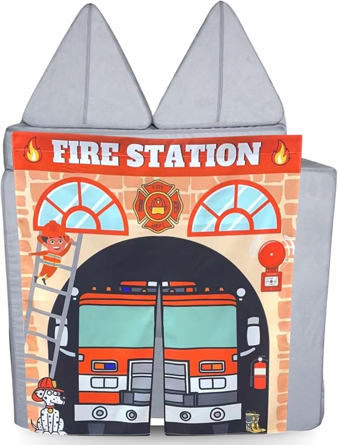 Play Panel for Childrens Foam Sofa Kids Couch (Firehouse)