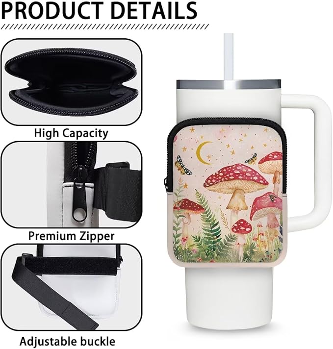 Cup Carrier Pouch Water Bottle Pouch for Stanley Accessories