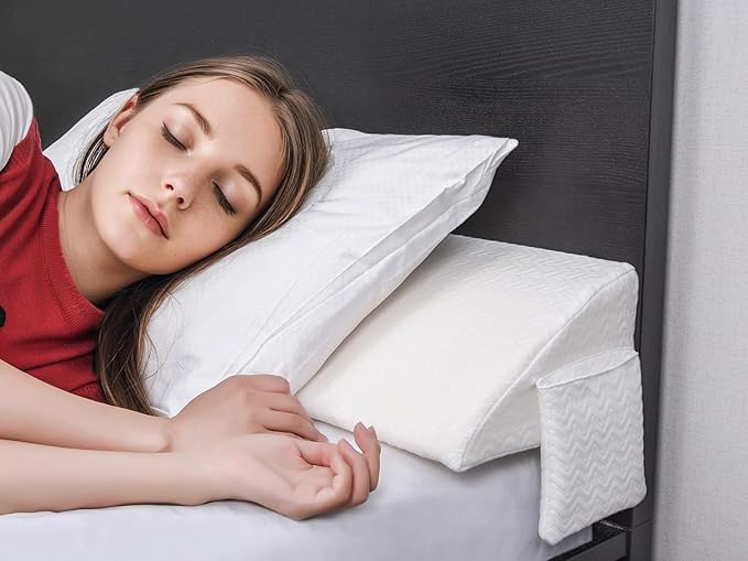 Vekkia Queen Bed Wedge Pillow for Headboard Gap/Mattress Gap Filler/Headboard Pillow/Bed Wedge Gap Filler,Stop Loosing Your Pillows