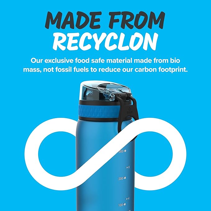 ion8 Leak Proof Kids Water Bottle, BPA Free, 350ml / 12oz, Frosted Blue (I8350FBLU)