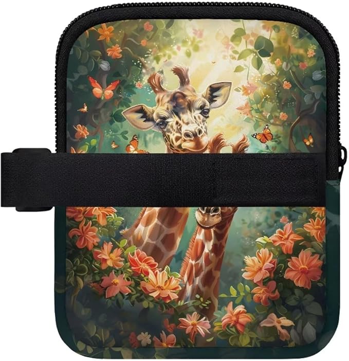 Giraffe Stanley Cup Pouch with Adjustable Strap Water Bottle Storage Bag 40oz IceFlow Tumbler Pouch for Stanley Accessories Flower