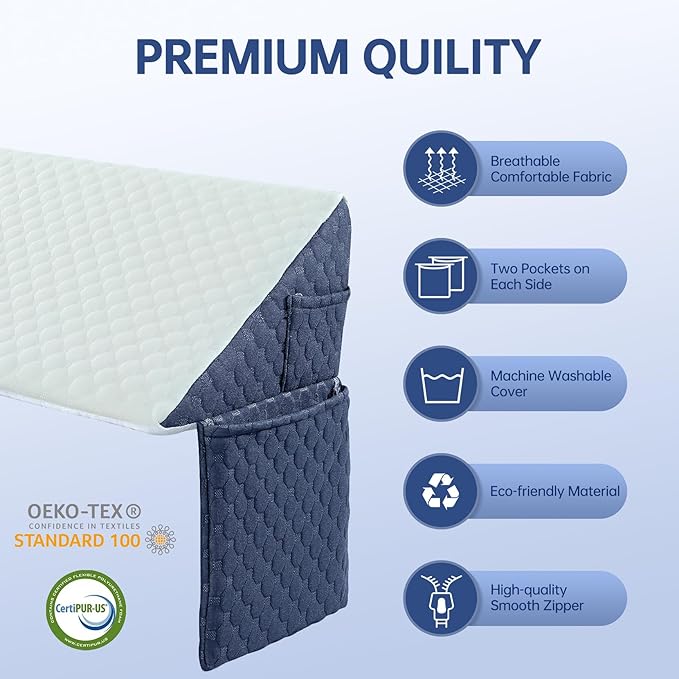 Full Bed Wedge Pillow for Headboard 54"x 10"x 6" Large/Mattress Gap Filler Close The Gap (0-6")/Foam Triangle Bloster Wedge Pillow headboard for Headboard Gap Between Mattress and Headboard