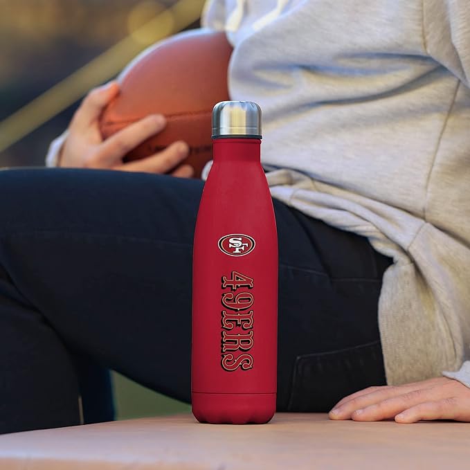 FOCO NFL unisex-adult NFL Team Logo Wordmark Chill Water Bottle