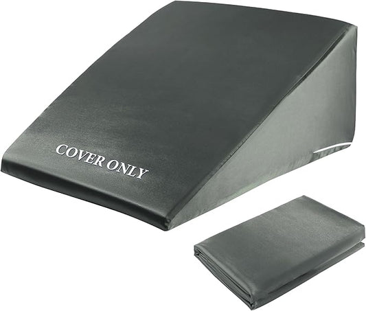 HOMBYS Satin Bed Wedge Pillow Cover Silky & Smooth Wedge Pillowcase 1 Pack 24x24x7.5, Soft & Breathable, Removable & Machine Washable-Zipper Design (Pillow Not Include)