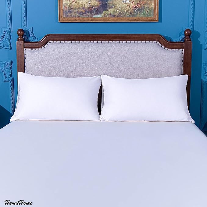 Euro Shams Pillow Covers 20" x 26" 2 Pack No Insert 600 Thread Count 100% Egyptian Cotton Square Throw Pillowcovers Smooth Feel Pillow Sham for Bedroom, Hotel, Home Decor Cushion Cover White