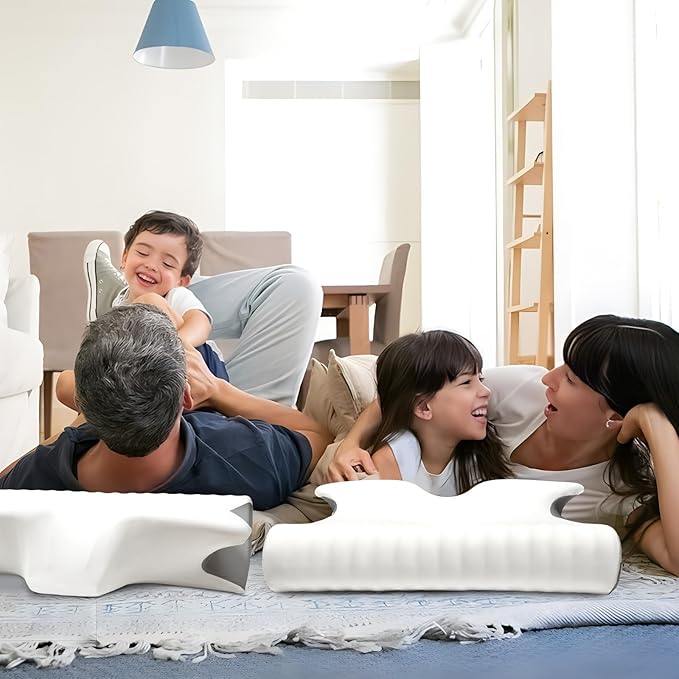 Cervical Pillow for Neck Pain Relief, Cooling Contour Memory Foam Pillows Support Odorless Ergonomic Neck Pillow Adjustable Orthopedic Bed Pillow for Side Back Stomach Sleeper with Pillowcase