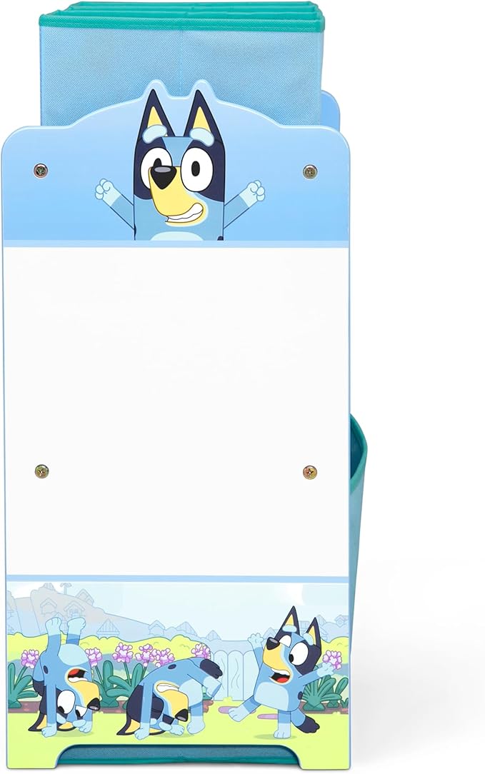 Delta Children - Bluey Design & Store 6 Bin Toy Storage Organizer - Greenguard Gold Certified, Blue