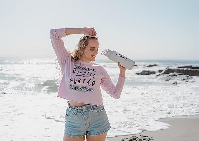 Coldest Sports Water Bottle with Straw Lid Vacuum Insulated Stainless Steel Metal Thermos Bottles Reusable Leak Proof Flask for Sports Gym (40 oz, Executive Wood)