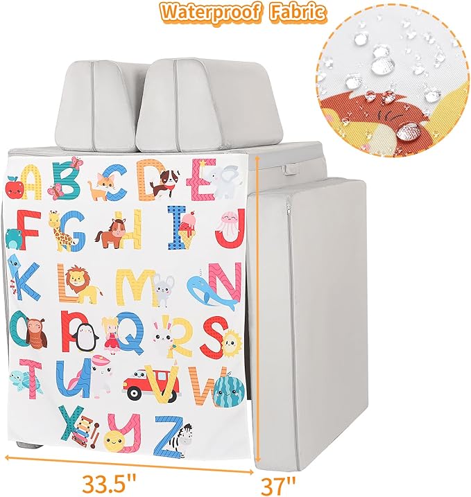 Play Panels for Kids Foam Play Couch, Funny ABC