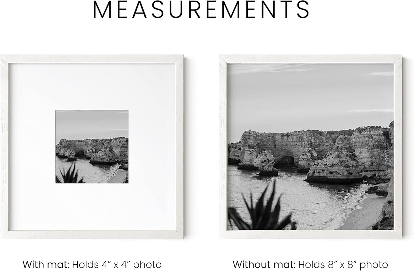 HAUS AND HUES White Square Frames Set of 4-8x8