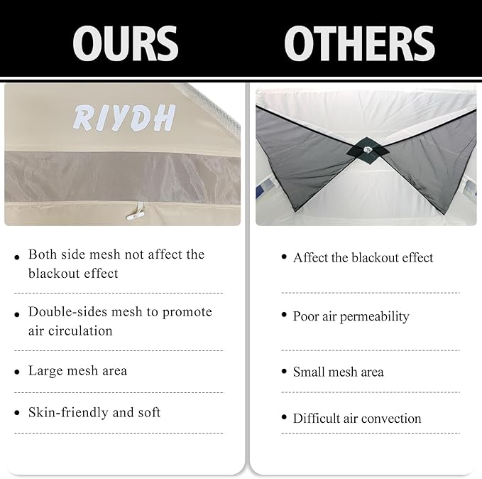 Bed Tent Bed Canopy Queen Size for Adult and Kids - Portable Sleeping Tents Indoor Dream Tents 70% Blackout with String Light 3 Doors Breathable Privacy Space Tents