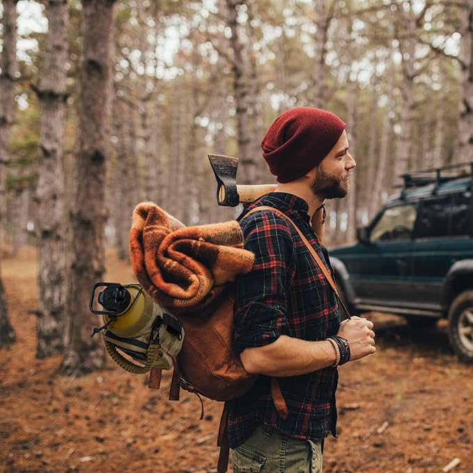 NATURE PIONEOR Tactical Water Bottle with Carrying Molle Sleeve, Stainless Steel 18/8 Food Grade Half Gallon Jug