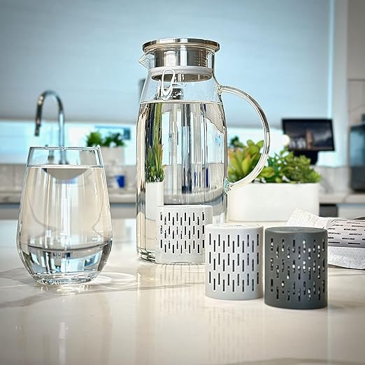 Jumbo Magnesium Alkaline Water Infuser - 9.5 pH + Electrolytes for Any Large Water Bottles/Pitchers, 300 Gallon / 3 Months, Ionized Mineral Alkaline Water Infuser (1 Pack)