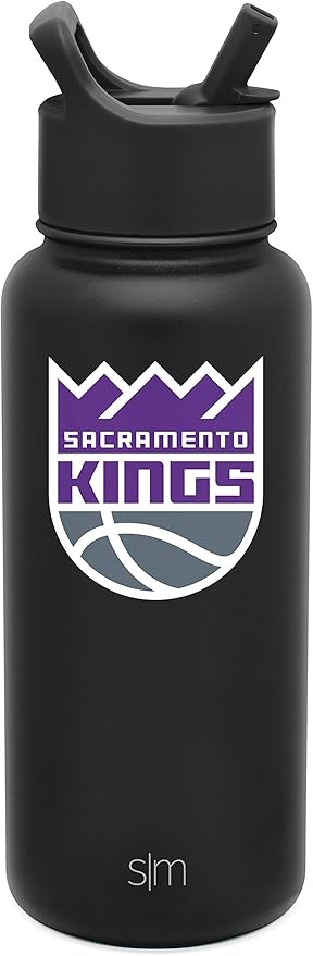 Simple Modern Officially Licensed NBA Water Bottle with Straw Lid Insulated Stainless Steel Thermos Gift | Summit Collection | 32oz
