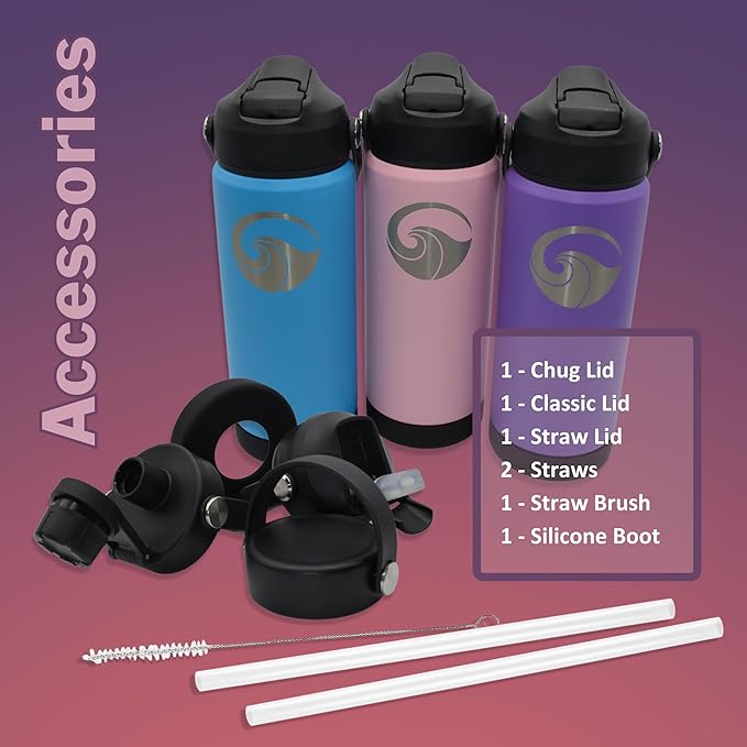 Insulated Stainless Steel Water Bottle (Anemone (ʻŌkala), 32 oz)