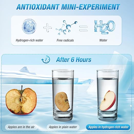 Hydrogen Water Bottle SPE PEM Technology Hydrogen Inhalable Hydrogen Water Bottle Generator 3-Minute Quick Electrolysis 2800ppb Hydrogen Water for Home, Office, Daily Drinking