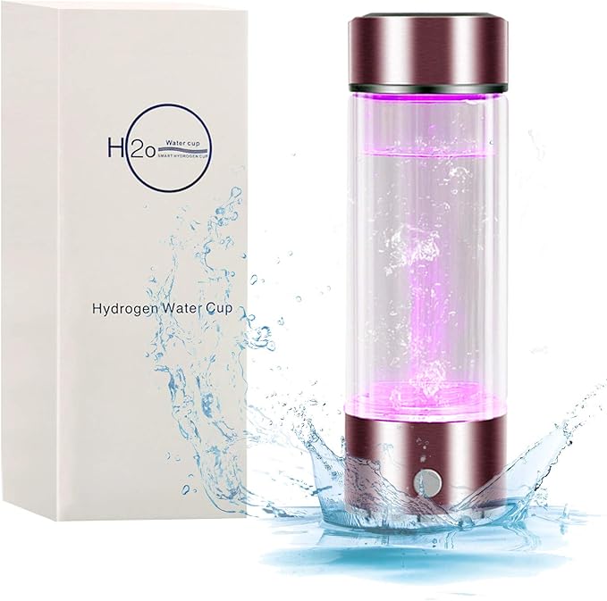 3 Mins Negative Ion Hydrogens-Rich Water Cup Generator Alkaline 450ML Portable USB Charge Electrolytic Generator Lonization Bottle Glass Anti-aging Health Care Cup