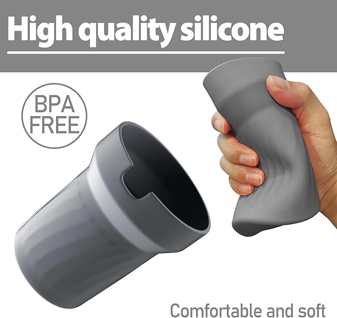 40oz Cup Accessories, Silicone Boot for 40oz Tumbler, Bottom Protector Cup Boot, Water Bottle Holder（Silicone Grey）