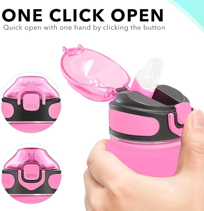 Enerbone 32 oz Drinking Water Bottle with Times to Drink and Straw, Motivational with Carrying Strap, Leakproof BPA & Toxic Free, Ensure You Drink Enough Water for Fitness Gym Outdoor