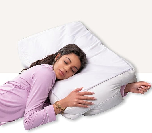 Ultra Soft Support. Shoulder & Neck for Pain Relief. Side, Back, Stomach Sleepers Arm Hole Slots for Many Sleeping Positions. Hotel Style Goose Down Feather & Siliconized Fiber Blend