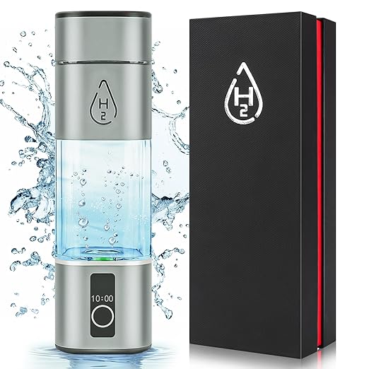 Hydrogen Water Bottle,Hydrogen Water Bottles Generator, Built-in Hydrogen Water Machine Quickly Produces Hydrogen to add to Hydrogen Tanks,Grey