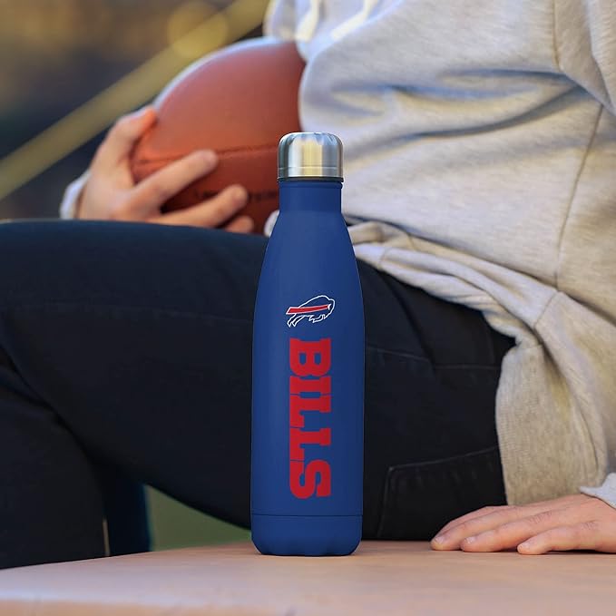 FOCO NFL unisex-adult NFL Team Logo Wordmark Chill Water Bottle