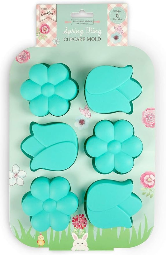 Spring Fling Silicone Flower Shaped Silicone Cupcake Mold