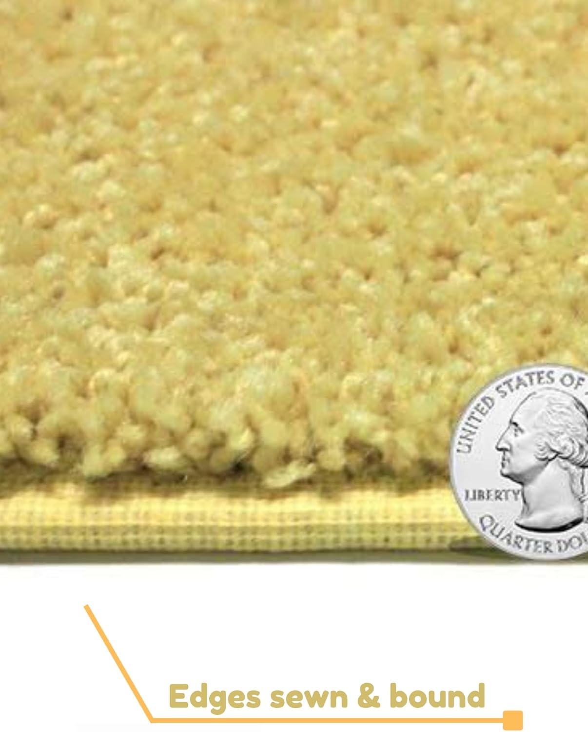 KOECKRITZ Soft and Colorful Kids Classroom Area Rugs (Passes Flammability Pill Test) Many Sizes and Bright Colors to Select from (6' x 9', Lemon)