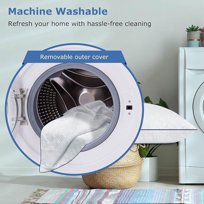 Cooling Bed Pillows Standard Size Set of 2 for Sleeping, Adjustable Shredded Memory Foam Pillows for Side Back Stomach Sleepers - Luxury Gel Pillows hotel pillows with Washable Removable Cover