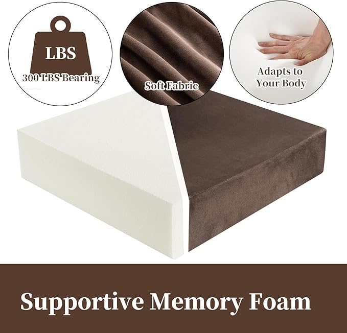 HOMBYS Memory Foam Lumbar Support Pillow for Recliner with Recliner Chair Seat Cushion-Thick Seat Cushion for Elderly with Long Back Support, Extra Large & Non-Slip