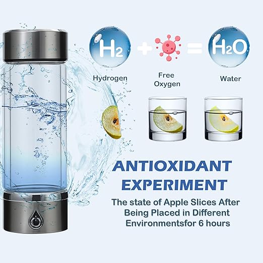 Hydrogen Water Bottle Generator, 3 Min to Quickly Increase The Hydrogen Ratio, with SPE/PEM Technology Fast Electrolysis, Portable with Travel, Sports, Office, Home Gifts and Other Occasions