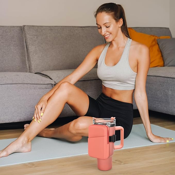 Silicone Water Bottle Pouch For Stanley Quencher Adventure 40 oz & Stanley IceFlow 20oz 30oz, Gym Accessories for Women, Stanley Cup Accessories, Water Bottle Pouch for Sports