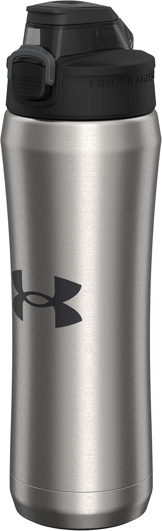 Under Armour 18oz Beyond Stainless Steel Water Bottle, Vacuum Insulated, Self Draining Protective Cap, Leak Proof, For Kids & Adults, All Sports, Gym