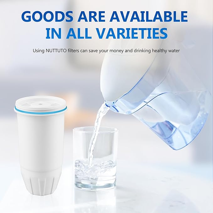 Water Filter Replacement Compatible with Ze.ro Pitcher and Dispensers ZR-001, ZR-017, ZP-006 ZD-013 ZS-008, Multi-Stage Filter System, Reduces Lead,TDS, PFOA/PFOS, Chlorine and More, Pack of 2