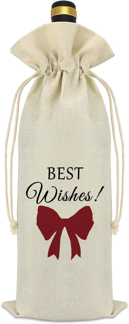 Birthday Gifts for Women Men Wedding Gifts for Couples Wine Bag Christmas Engagement Graduation Gift for Female Best Friends Sister Coworker Bestie Future Mr and Mrs Gifts Reusable Wine Bottle Bag