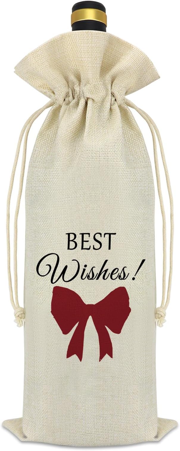 Birthday Gifts for Women Men Wedding Gifts for Couples Wine Bag Christmas Engagement Graduation Gift for Female Best Friends Sister Coworker Bestie Future Mr and Mrs Gifts Reusable Wine Bottle Bag
