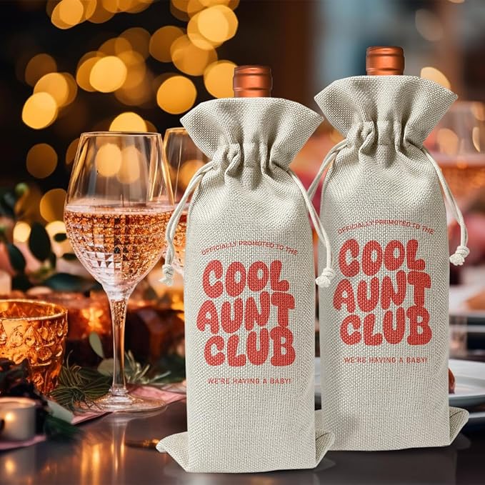 Promoted to New Aunt Gift Wine Bag 2024, Baby Announcement Gift for New Auntie 2024, Religious Pregnancy Announcement, Baby Shower or Party Favor, Pregnancy Reveal or Keepsake