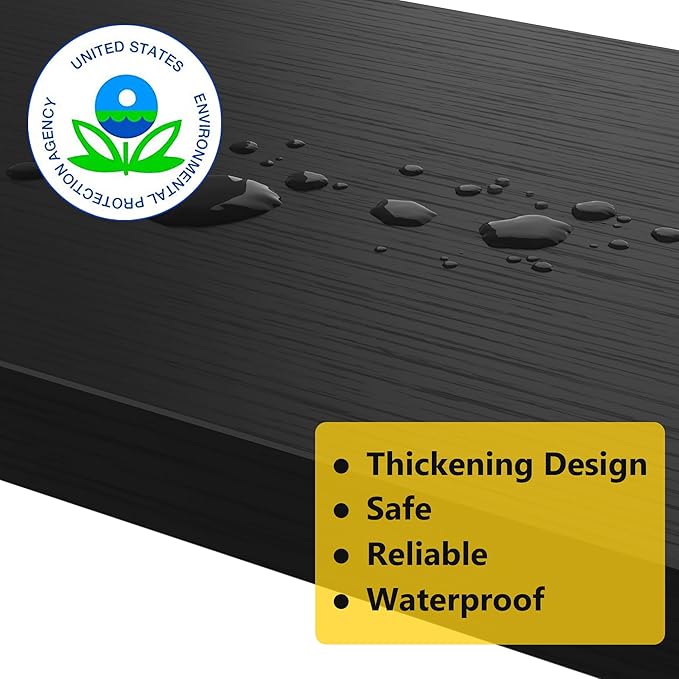 Step Stools for Adults Kids, Sturdy Wooden Stepping Stools with 450LB Capacity, Anti-Slip Bed Steps Stool for High Beds, Foot Stool One Step Stool for Kitchen Bathroom Bedroom, Black