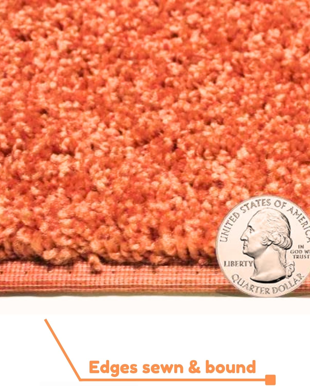 KOECKRITZ Soft and Colorful Kids Classroom Area Rugs (Passes Flammability Pill Test) Many Sizes and Bright Colors to Select from (4' x 6', Tangerine)