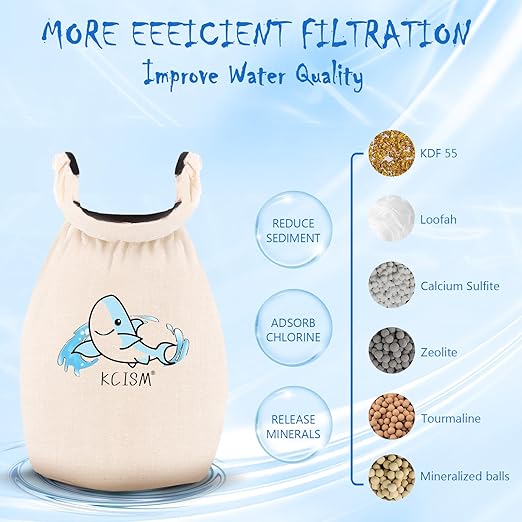 Bath Filter for Tub - Bath Tub Filter for Sensitive Skin - Contains Minerals to Nourish Hair and Skin - Chlorine Filter