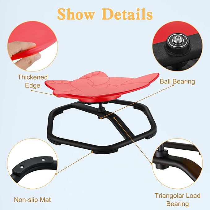 Spinning Chair for Autistic Kids Sit and Spin Chair for Kids Swivel Sensory Chair Elephant Spinning Seat Autism Sensory Chair Items for Sensory Room Training Balance Body Coordination