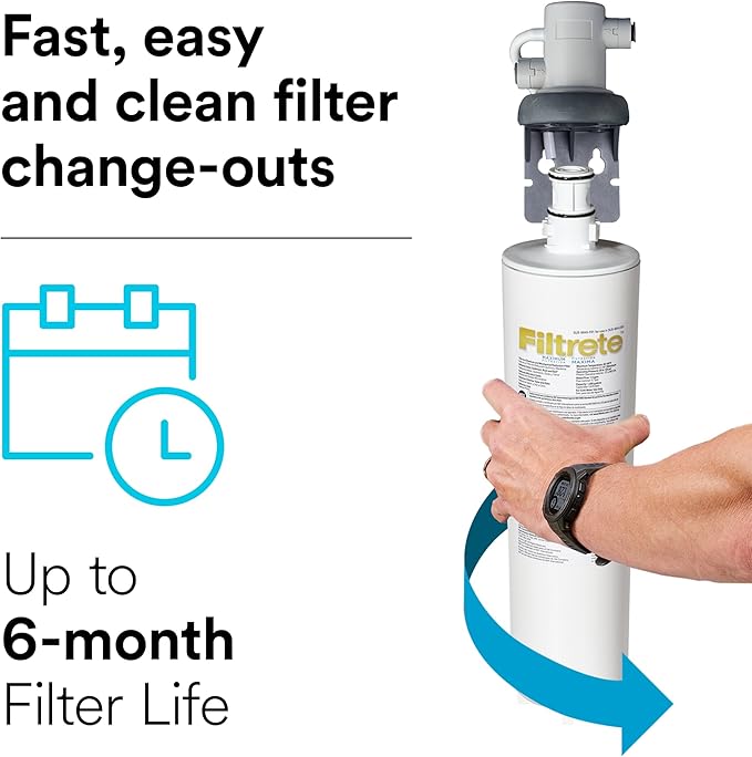 Filtrete Maximum Under Sink Quick Change Water Filtration Replacement Filter 3US-MAX-F01, for use with System 3US-MAX-S01