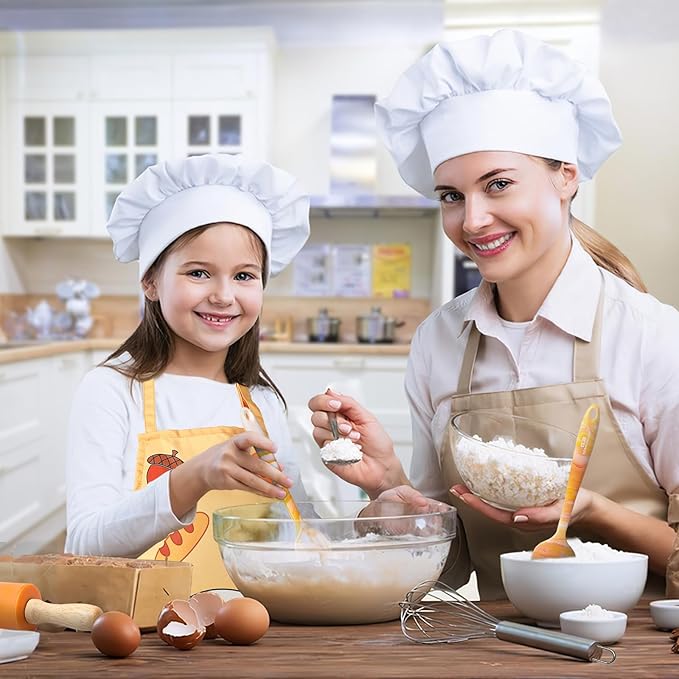 G.a HOMEFAVOR Kids Cooking & Baking Set: 16 Pcs Little Chef Cooking Utensils Kitchen Set with Gourmet Cooking Box, Foldable Chef Hat Apron, Gifts for Girls Boys Juniors(Orange)