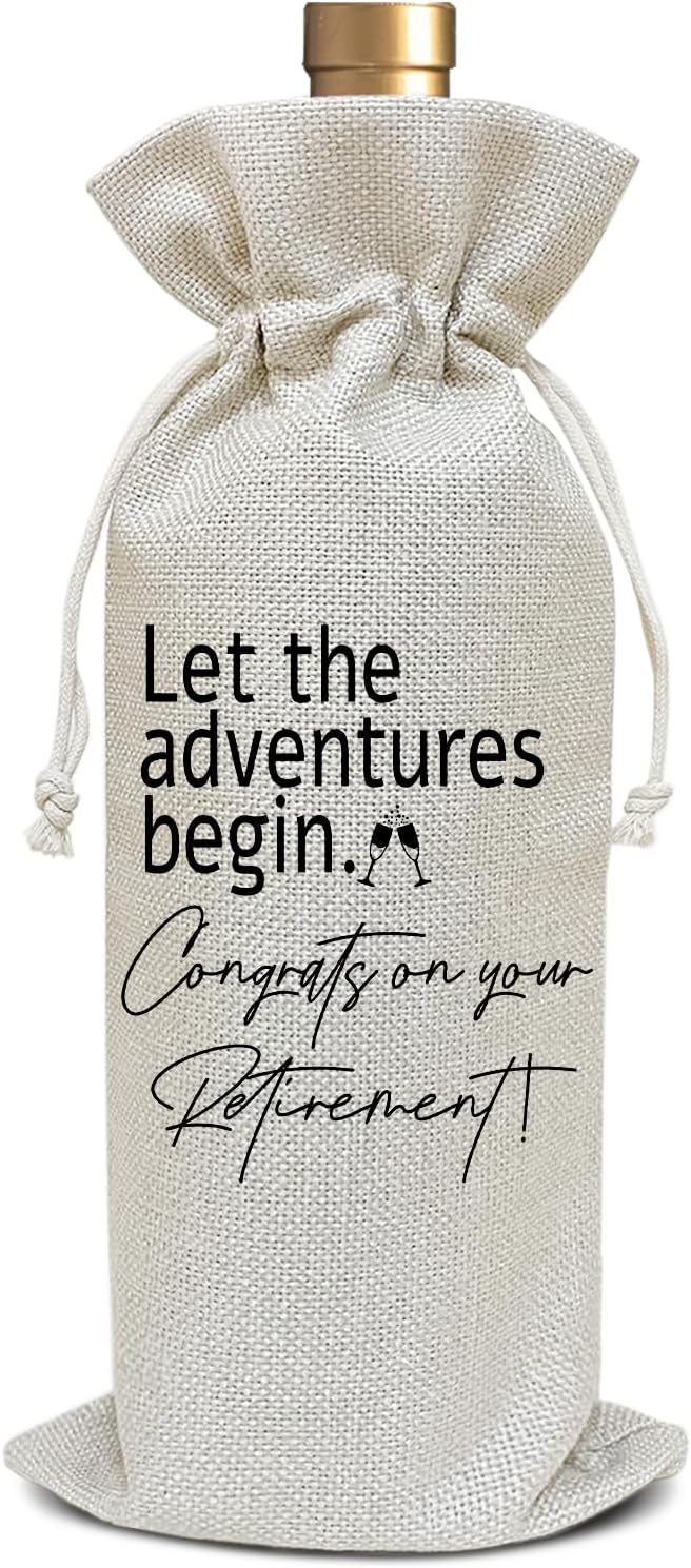 Retirement Gifts for Women Men Grandma Grandpa, Coworker Goodbye Gifts Farewell Gifts for Friend Colleagues Boss Retirement Wine Bag Party Favor Decoration Supplies, Wine Gifts for Women Men /18