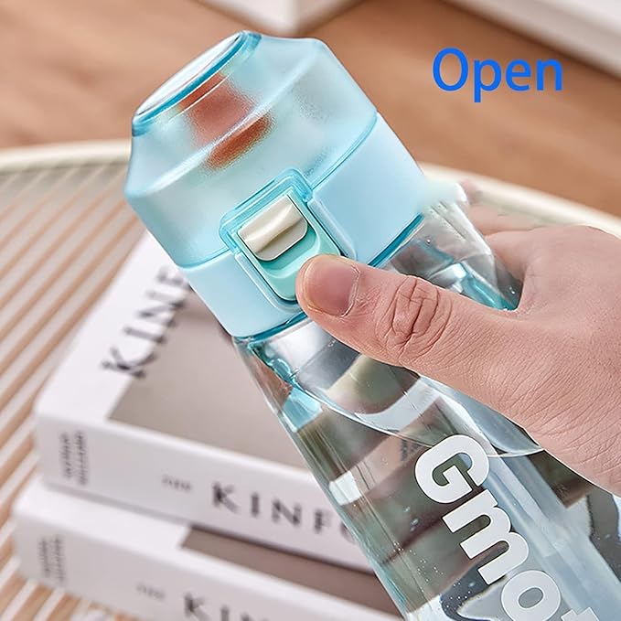 Water Bottle with Flavor Pods 21.9 Oz/650ml Fruit Fragrance Water Bottle Recyclable Sports Air Water Cup Scented Pods for Outdoor (Blue 650ML)