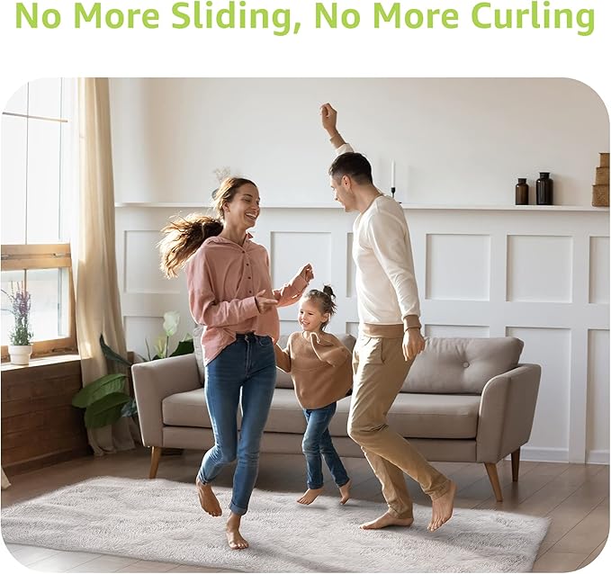 Rabenda 24 Pcs Grippers for Rugs, Non Slip Rug Pads for Hardwood Floors and Tiles, Reusable and Washable Rug Tape for Area Rugs, Dual Sided Adhesive Rug Pad Gripper Keep Corners Flat(Black)