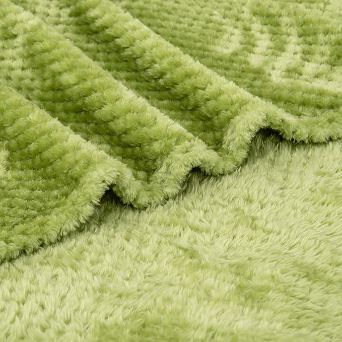 Fuzzy Blanket or Fluffy Blanket for Baby, Soft Warm Cozy Coral Fleece Toddler, Infant or Newborn Receiving Blanket for Crib, Stroller, Travel, Decorative (28Wx40L, XS-Avocado)