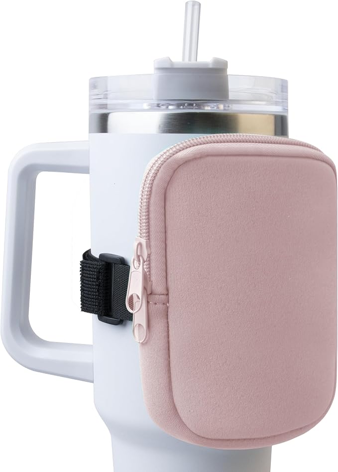 Water Bottle Pouch for Stanley 40 oz Tumbler with Handle - Gym Accessories for Women, Cup Belt Bag Compatible with Stanley/Simple Modern Tumbler Accessories